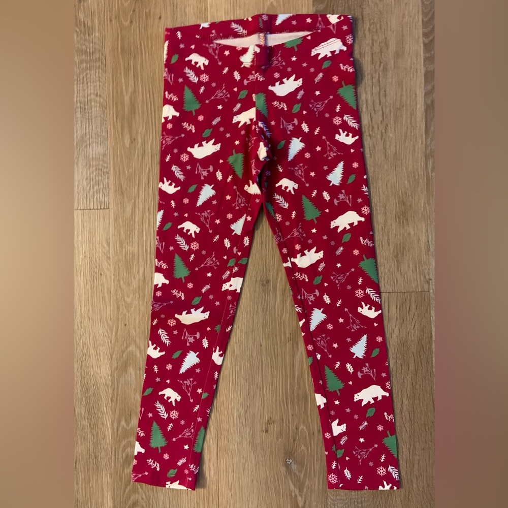 (NWOT) Members Mark Girl's Size 6/6X Holiday Leggings With Trees & Polar Bears